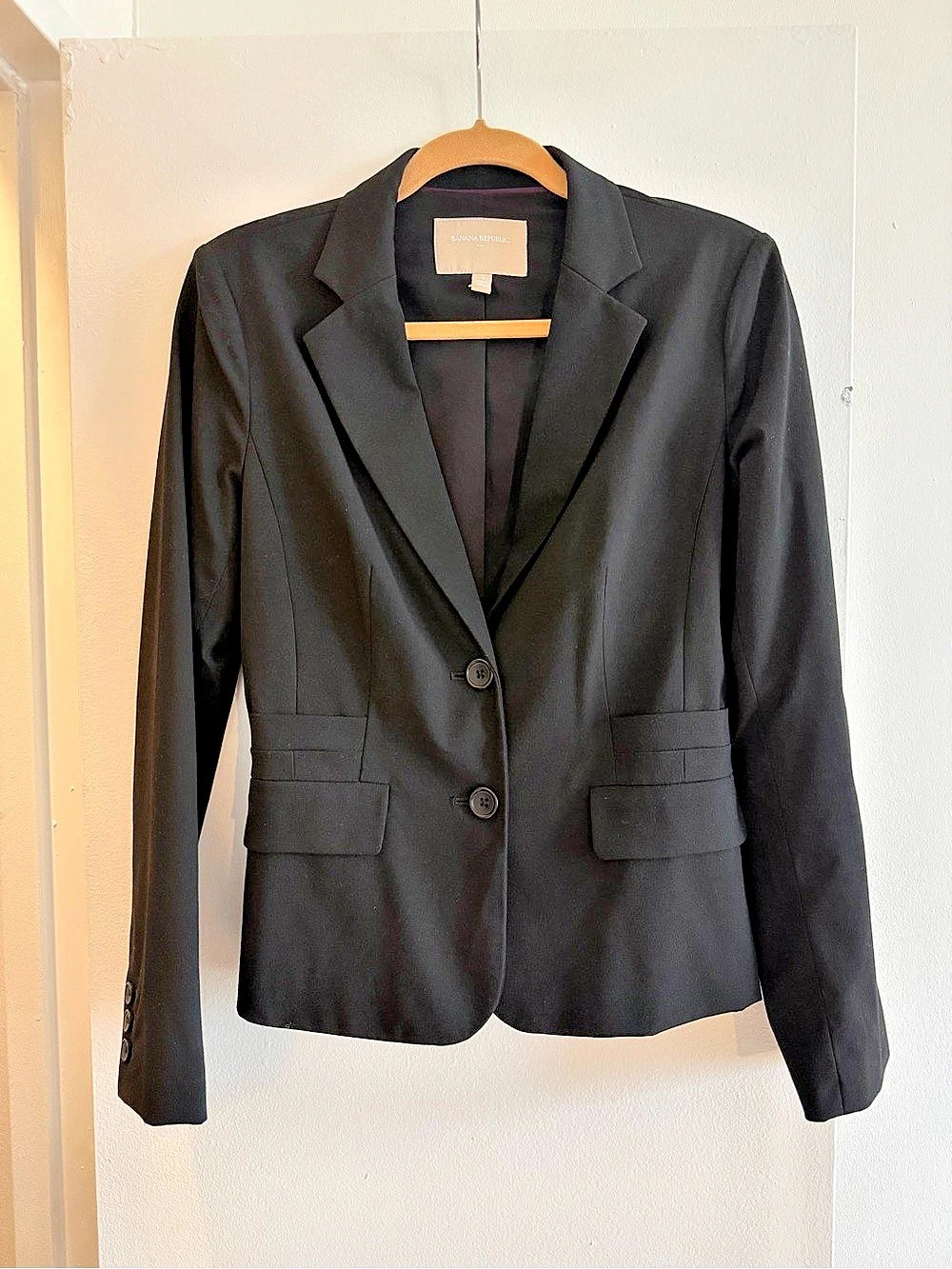 Banana Republic Women's Blazer Black; Size 4